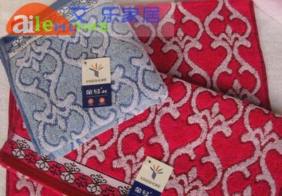 金號 專柜 運(yùn)動風(fēng)毛巾 紅藍(lán)情侶款 雅致純棉面巾 G14